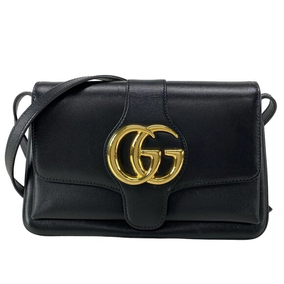 Auth GUCCI Ally 550129 Black Leather - Shoulder Bag - Picture 1 of 12